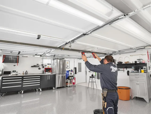 Overhead garage door repair service by Boca Raton Garage Door Repair in Boca Raton