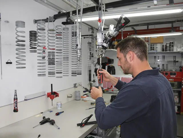 Boca Raton Garage Door Repair safety certified technician performing precision spring replacement in Boca Raton